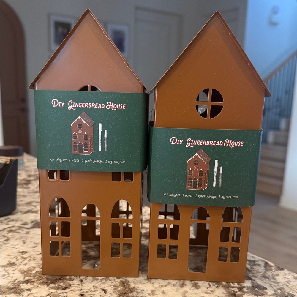Target gingerbread house DIY Christmas house decoration decorate paint